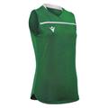 Thallium Shirt Woman SL GRN/WHT L Teknisk armløs volleyballdrakt for dame